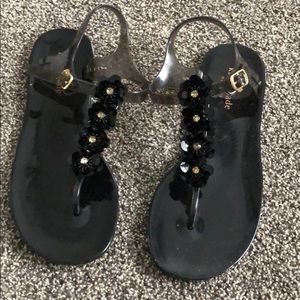 Black and gold Kate Spade Sandal